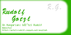 rudolf gotzl business card